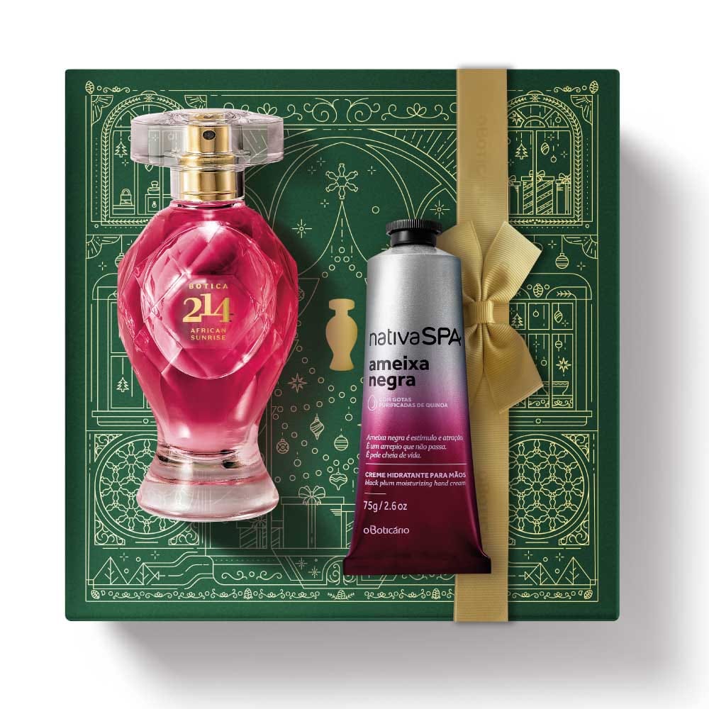 Kit de Natal Perfume Botica 214 African Sunrise + Ameixa Negra