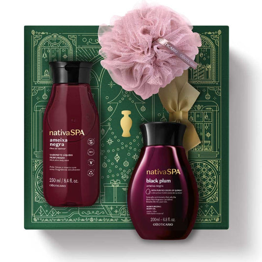 Kit de Natal Cuidado Nativa SPA Óleo Ameixa Negra