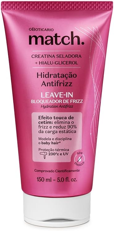 Leave-In Bloqueador de Frizz Match Hidratação Antifrizz, 150ml