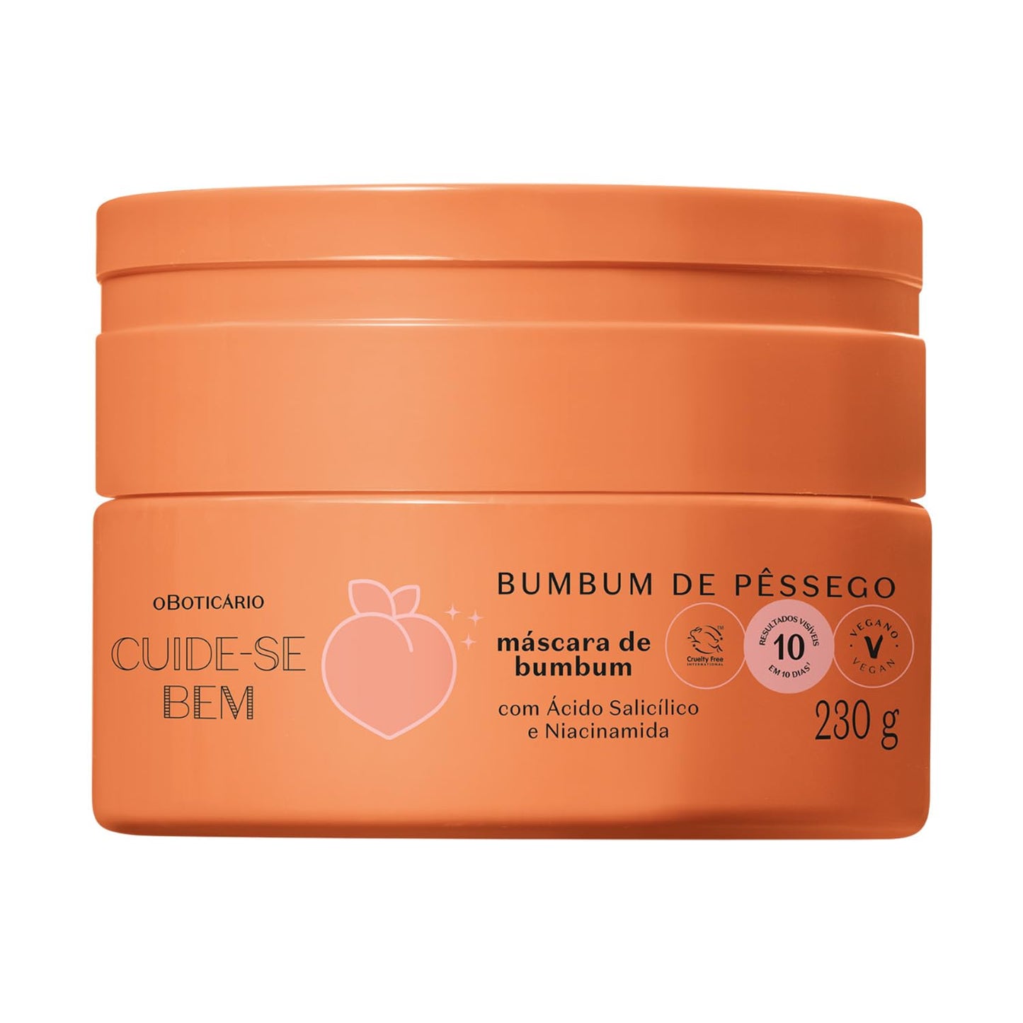 Máscara de Hidratação Cuide-se Bem Bumbum de Pêssego, 230g