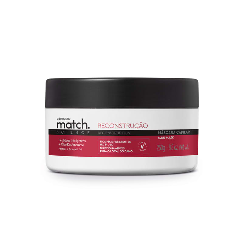 Máscara Capilar Match Science Reconstrução, 250g