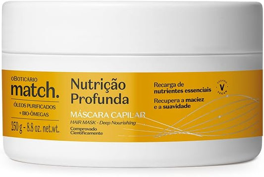 MATCH MASCARA CAPILAR NUTRIÇÃO PROFUNDA 250g