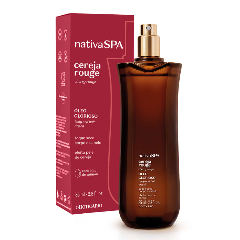 Óleo Glorioso para Corpo e Cabelo Nativa SPA Cereja Rouge 85ml