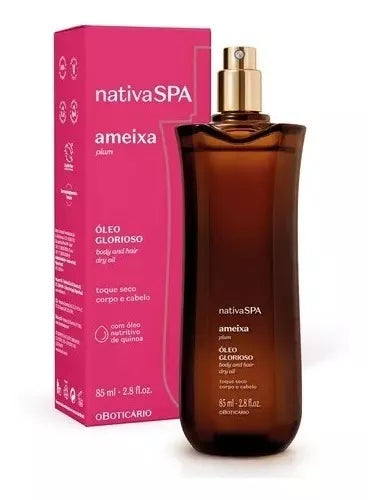 Óleo Glorioso para Corpo e Cabelo Nativa SPA Ameixa, 85ml