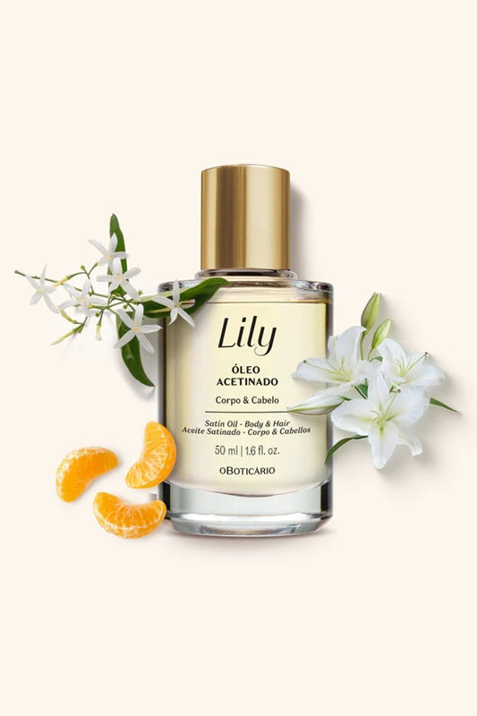 Óleo Multifuncional Acetinado Corpo e Cabelo Lily, 50ml