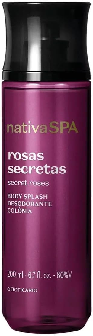 Body Splash Nativa SPA Rosas Secretas, 200ml