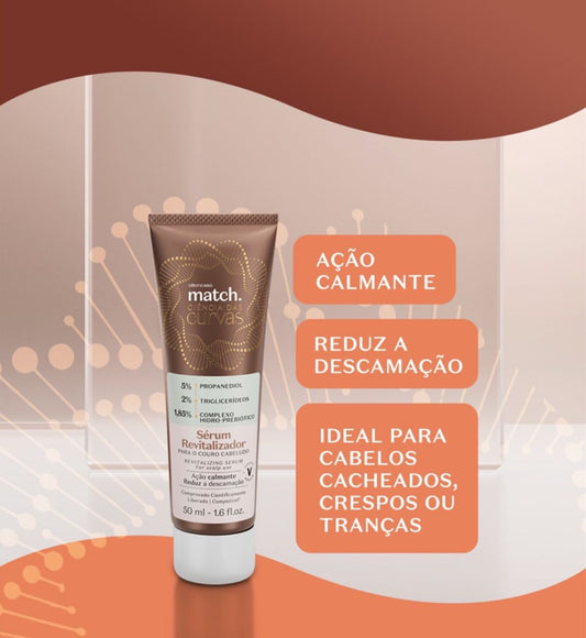 Sérum Revitalizador Couro Cabeludo Match Ciência das Curvas, 50ml