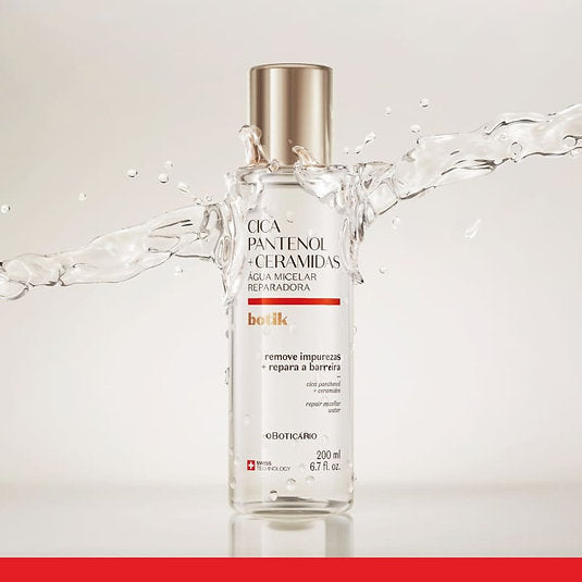 Água Micelar Reparadora Botik Cica Pantenol e Ceramidas 200ml