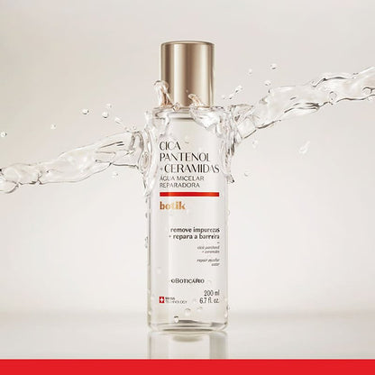 Água Micelar Reparadora Botik Cica Pantenol e Ceramidas 200ml
