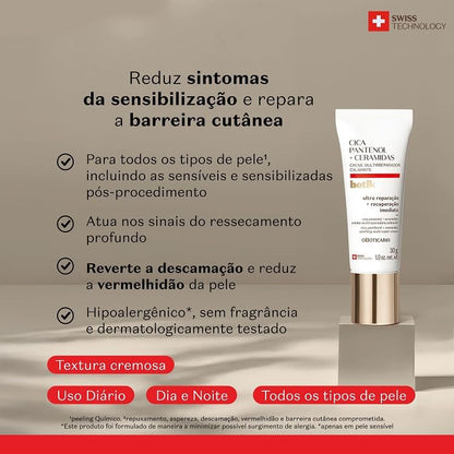 Creme multirreparador calmante Botik Cica Pantenol e Ceramidas 30g