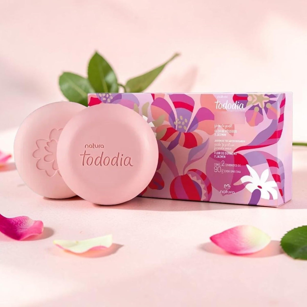 Sabonete em Barra Tododia Flor de Pêssego e Jasmim 2un/90g